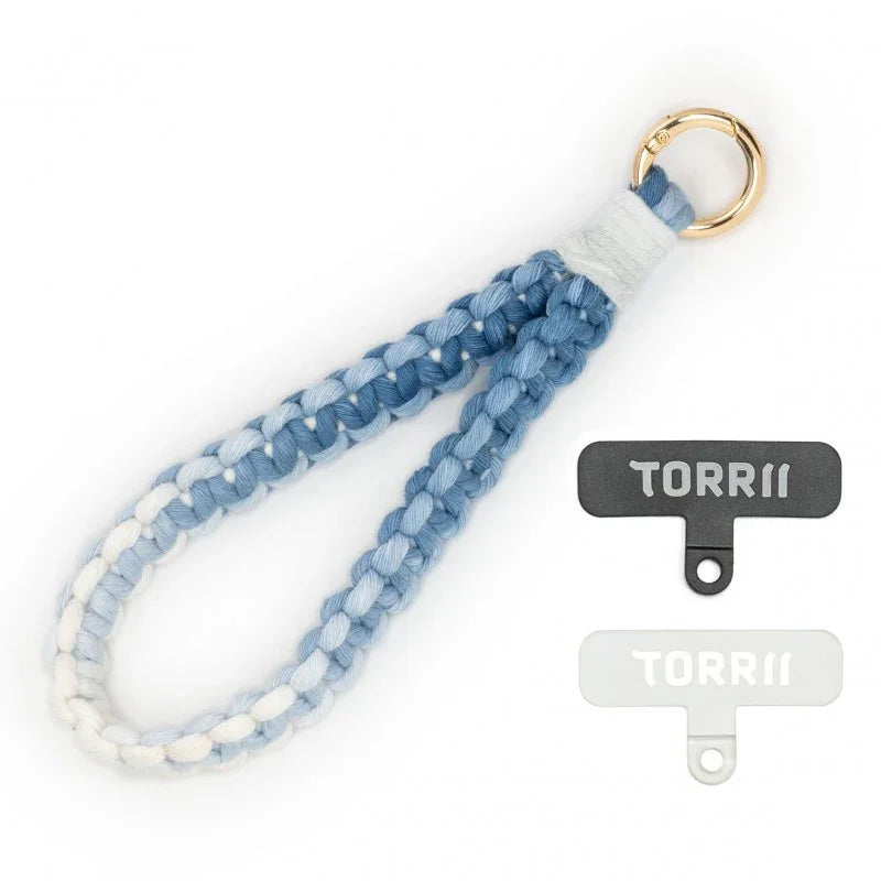 Torrii Knotty Braided Wrist Strap – Blue - Tashqila Torrii Knotty Braided Wrist Strap – Blue - Tashqila